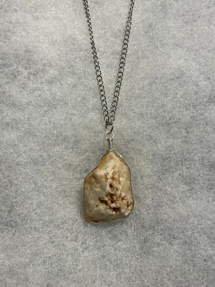 Quartz Cluster Necklace - Silver