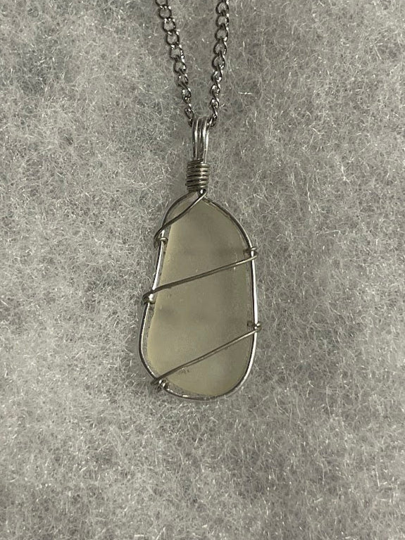 Sea Glass Necklace - Silver