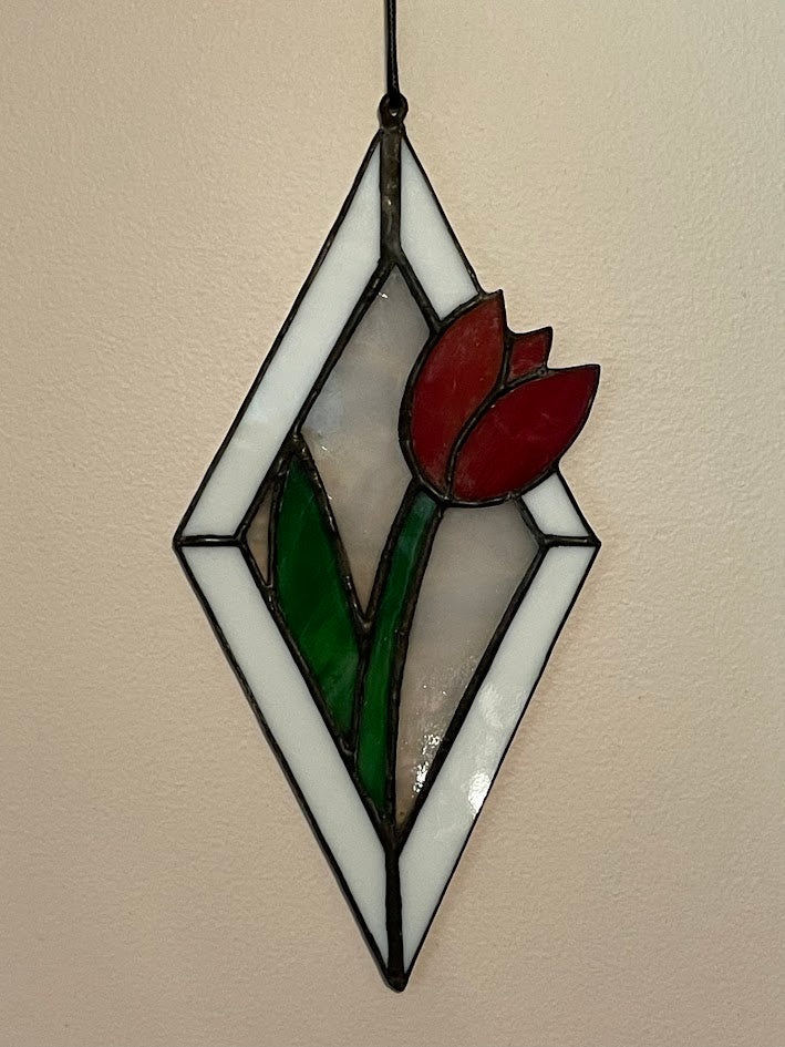 Stained Glass Tulip - Red