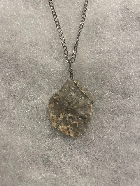 Stone Necklace - Silver