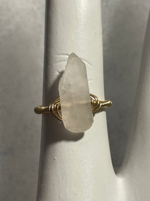 Quartz Point Ring - Gold