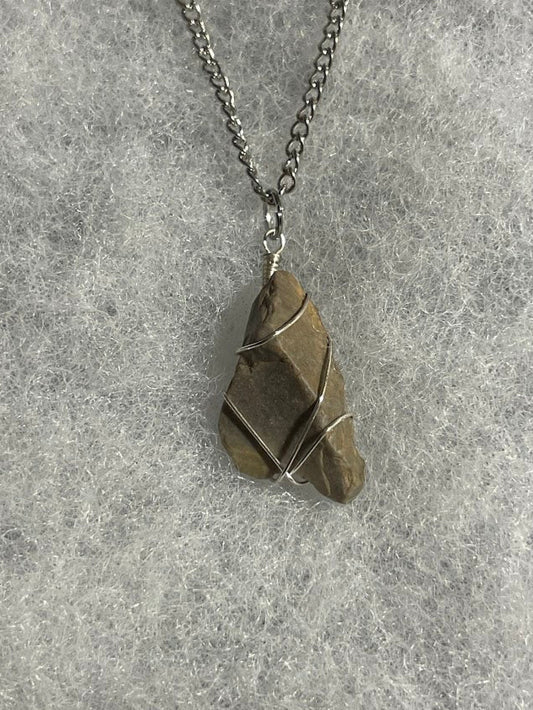 Stone Necklace - Silver
