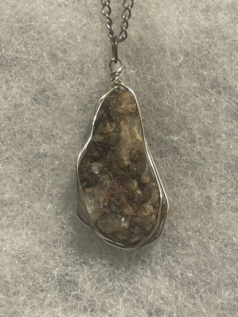 Stone Necklace - Silver