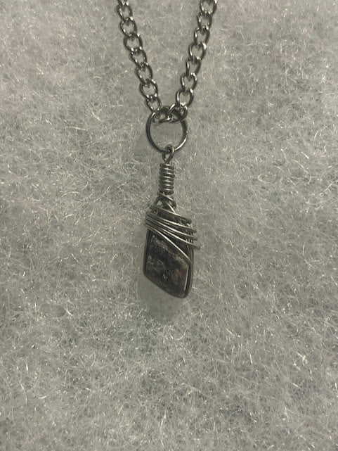 Stone Necklace - Silver
