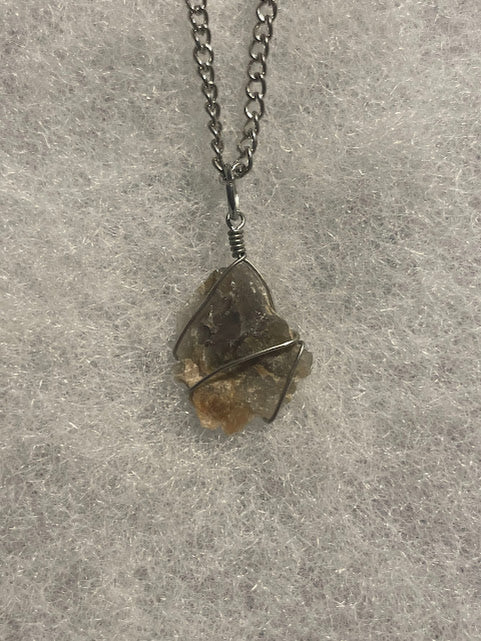 Stone Necklace - Silver