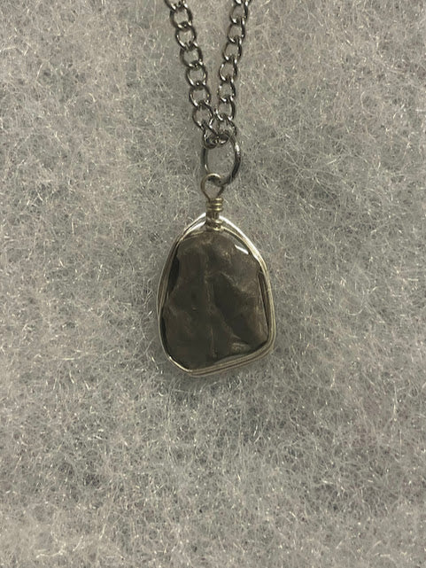 Stone Necklace - Silver