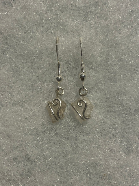 Quartz Spiral Earring - Silver