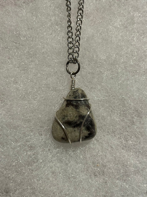 Stone Necklace - Silver
