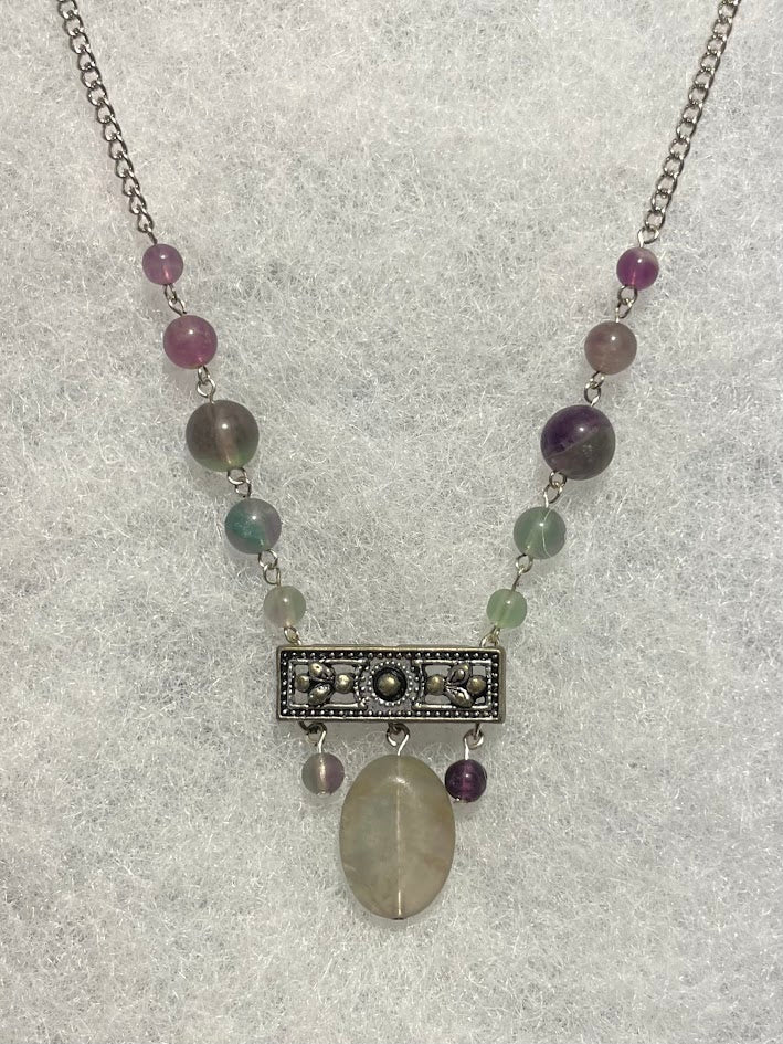 Fluorite Necklace - Silver